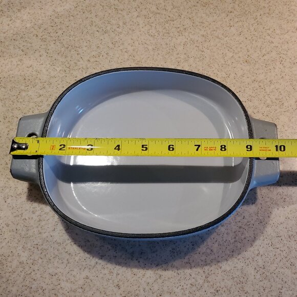 Pampered Chef 1 QT Enameled Cast Iron Baker - Gray - Picture 3 of 5